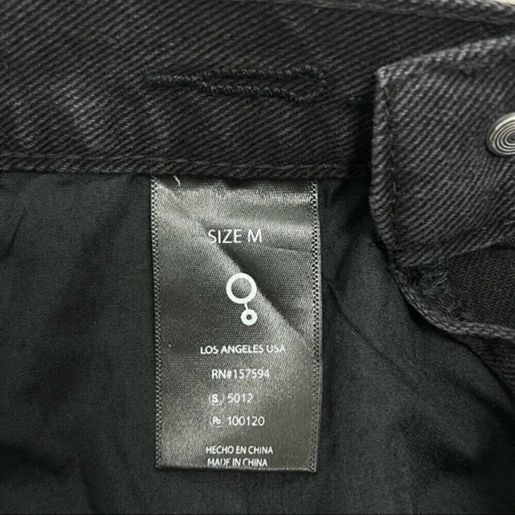 Insane Gene Hi-Rise Crossover Short Distressed Mom Jeans Shorts Black Y2K Size M - Picture 9 of 12